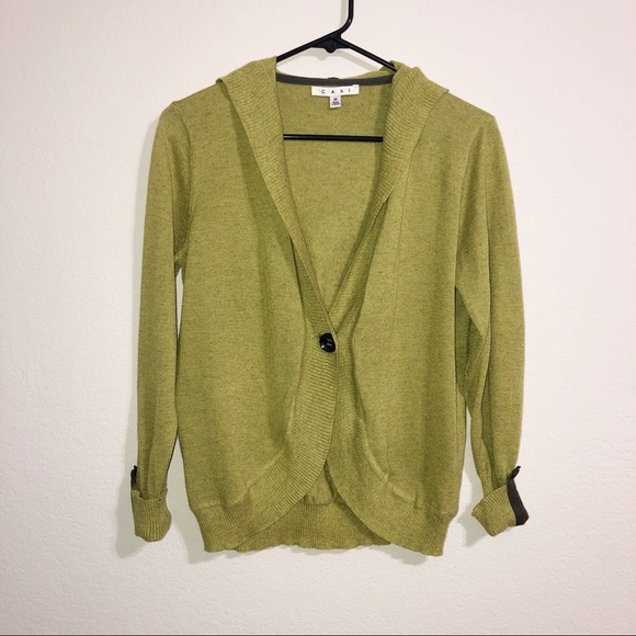 CAbi Sweaters - CAbi | Avocado Green Cardigan with Hood